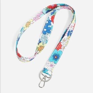 Vera Bradley Factory Style Lighten Up Wide Lanyard Far Out Floral nwt